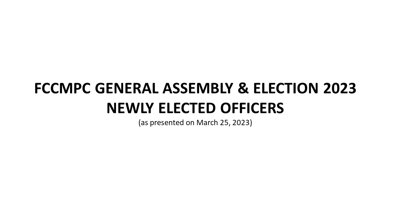 GA & ELECTION FY2023 NEWLY ELECTED OFFICERS